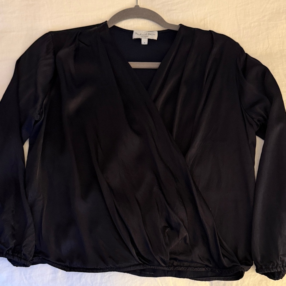 Michael Stars Midnight blue Women's Wrap Blouse